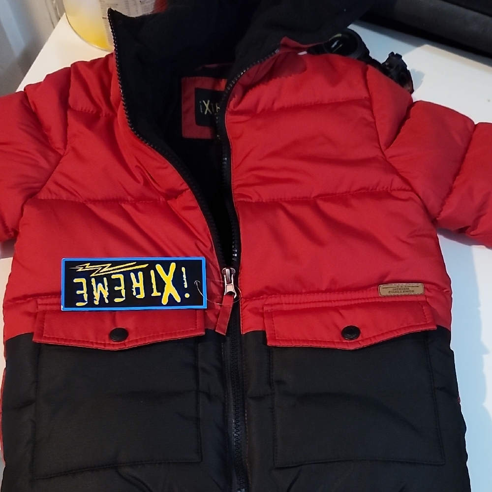 Xtreme Red and Black Puffer Jacket